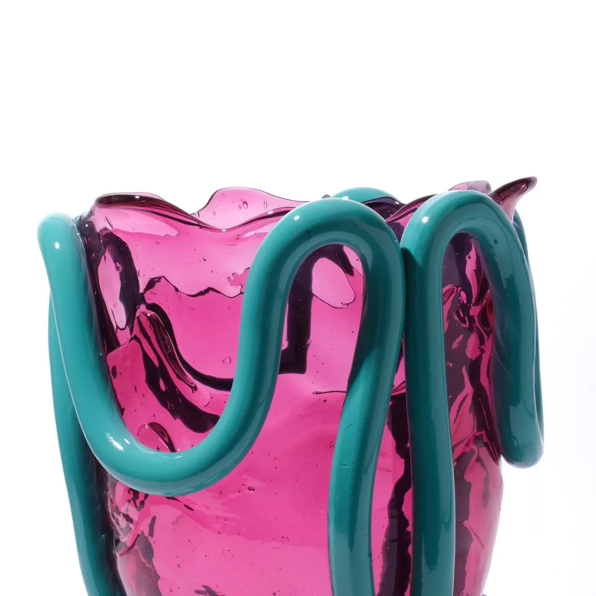 Corsi Design Indian Summer Vase - Clear Light Fuchsia And Matt Ocean Online