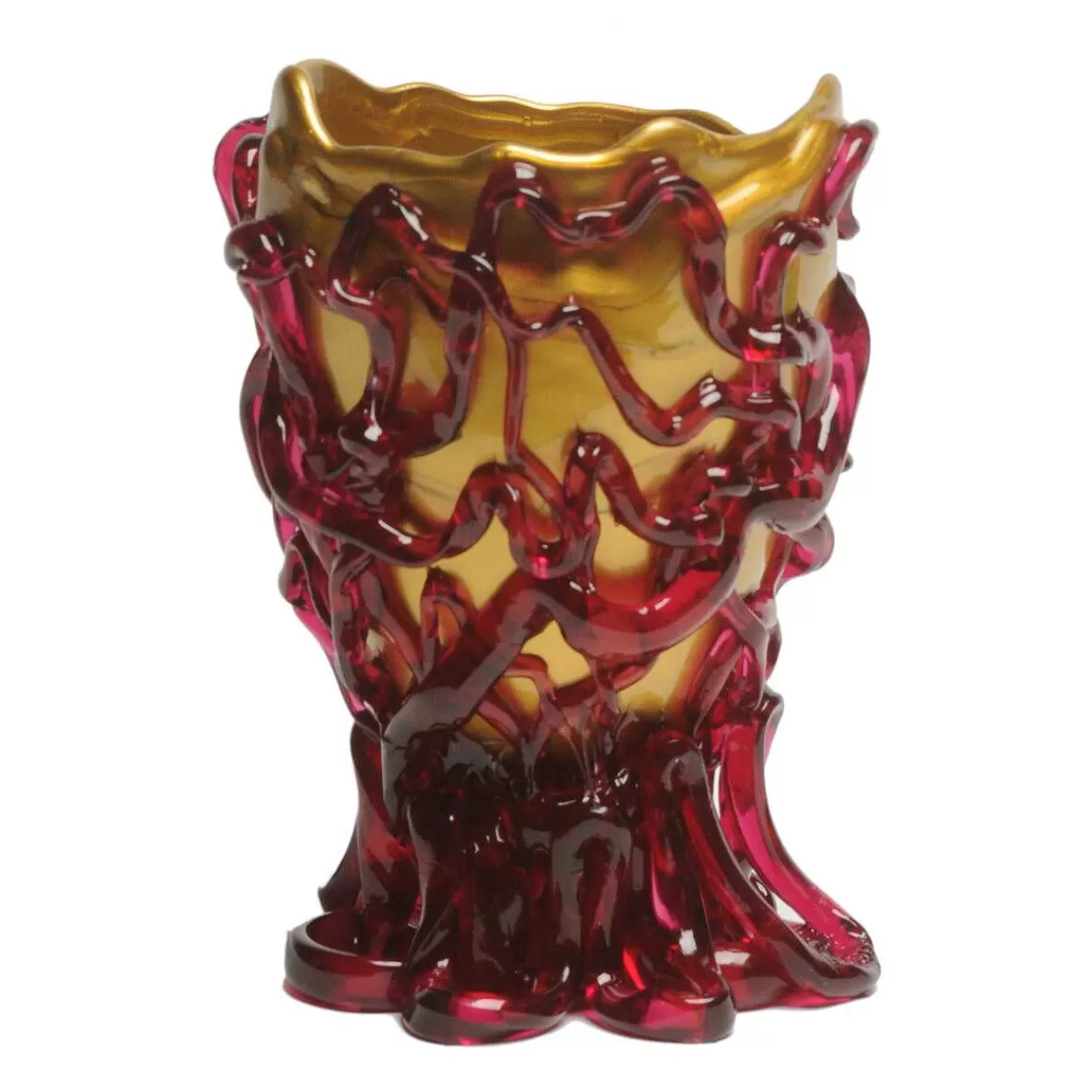 Corsi Design Medusa Vase - Gold, Clear Fuchsia Flash Sale