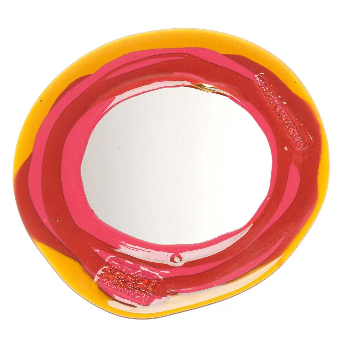 Corsi Design Mirror - Pink And Clear Yellow Fashion