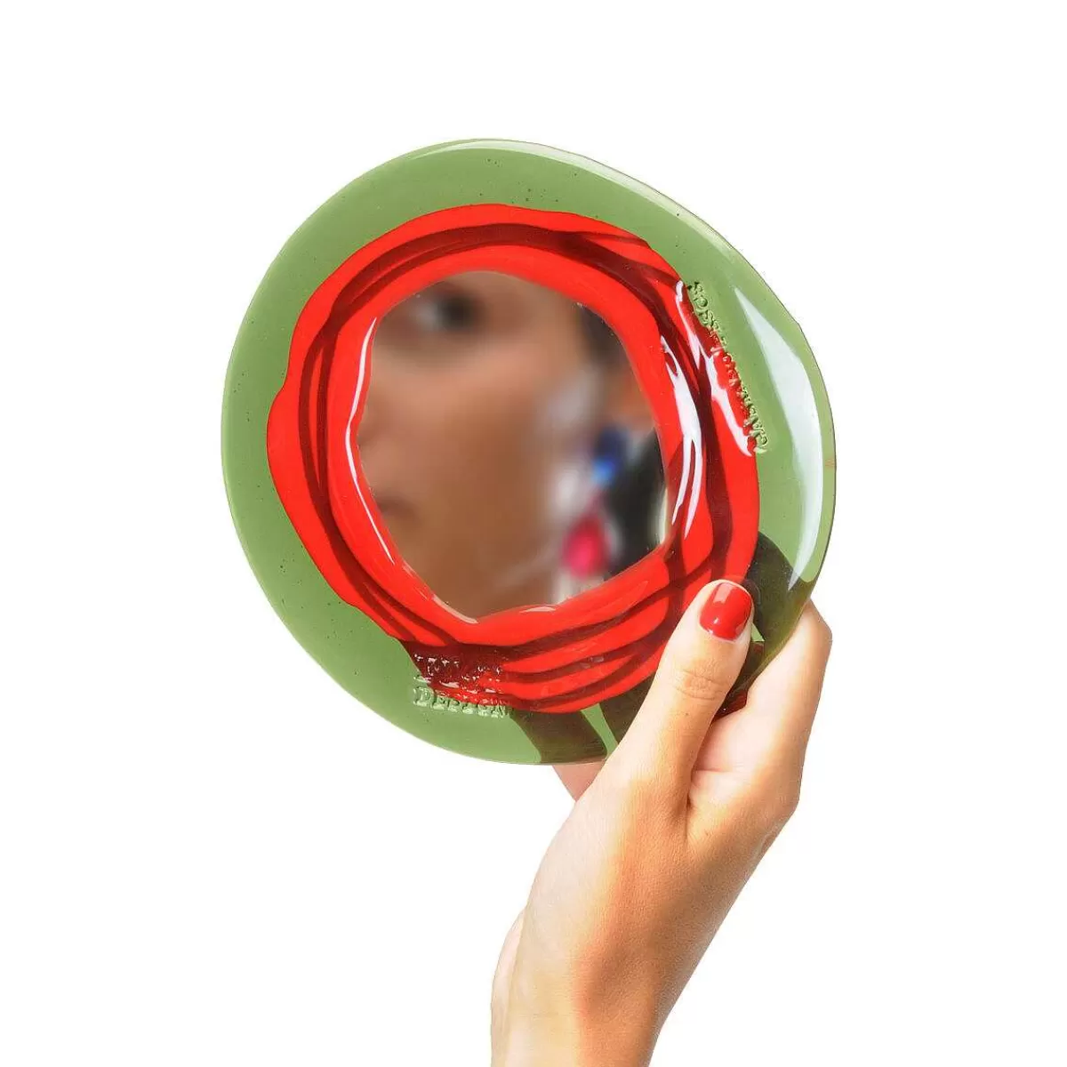 Corsi Design Mirror - Red And Clear Green Best