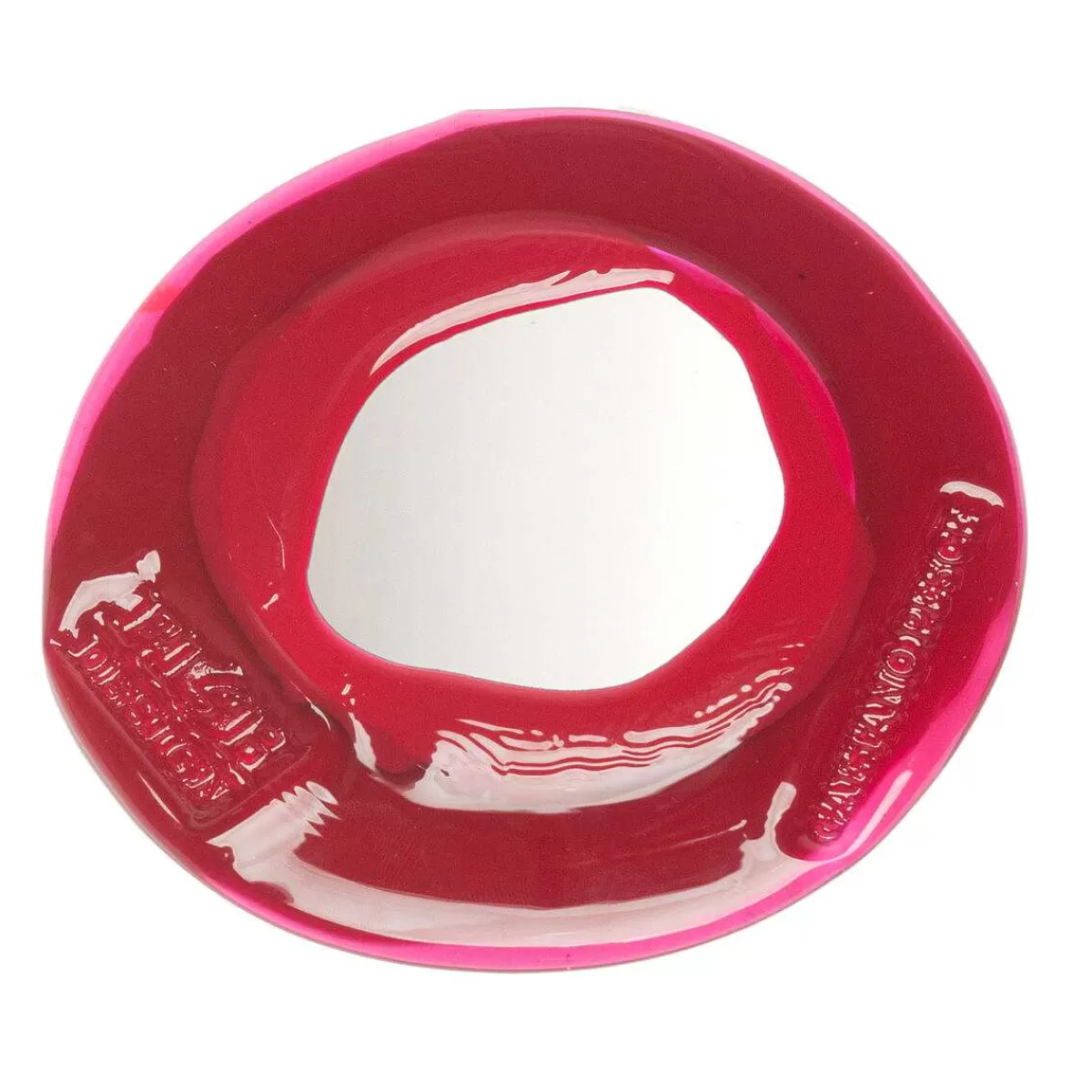 Corsi Design Mirror - Red And Clear Pink Online