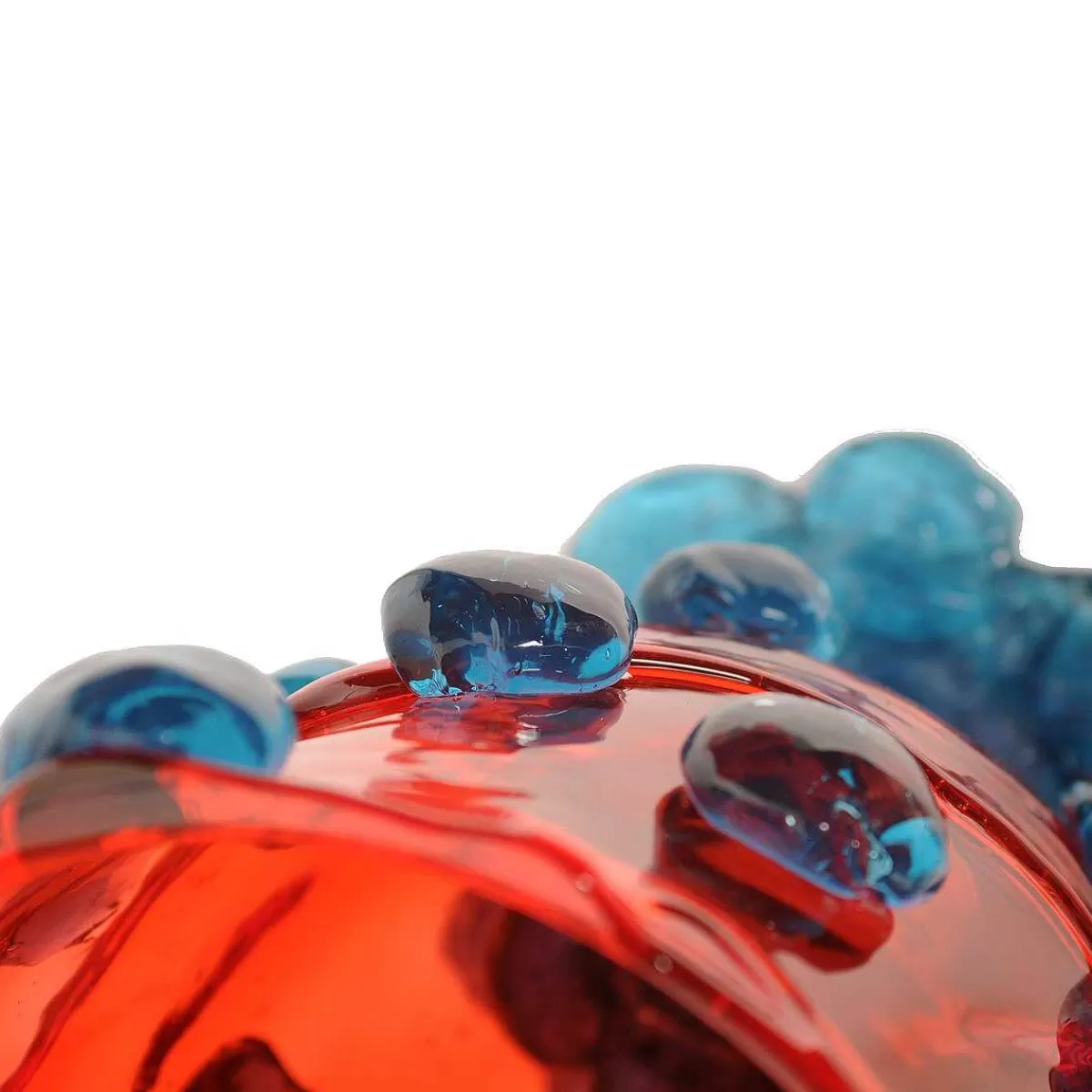 Corsi Design Nugget Vase - Clear Red And Clear Light Blue Best