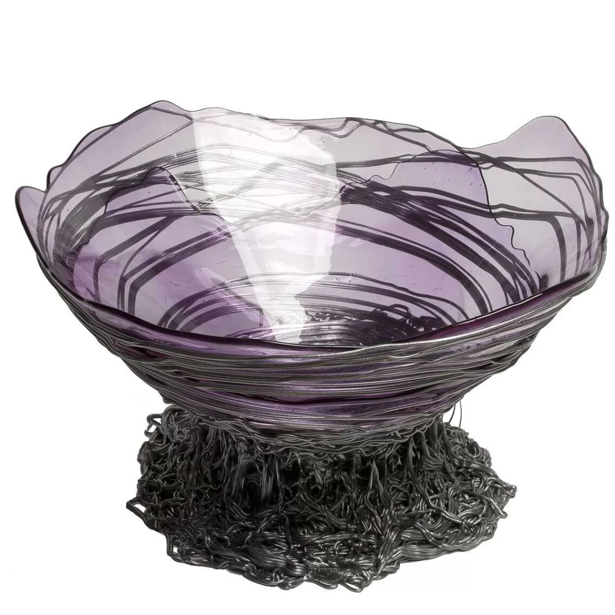 Corsi Design Ogiva Basket - Clear Lilac And Silver Fashion