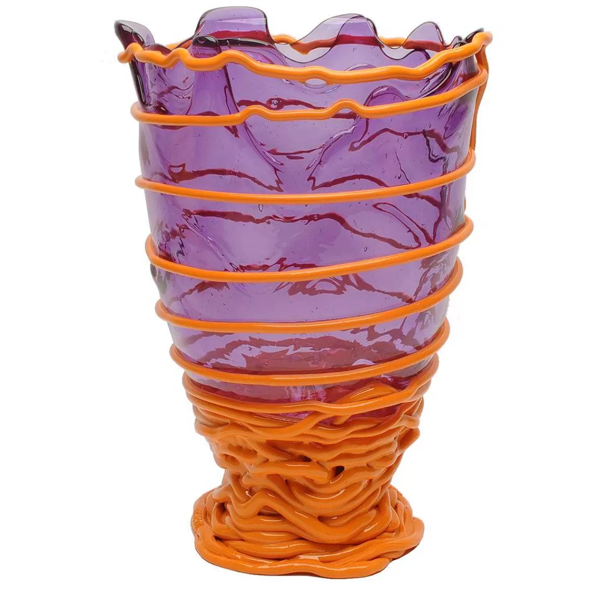 Corsi Design Pompitu Ii Vase - Clear Lilac And Matt Pumpkin Sale