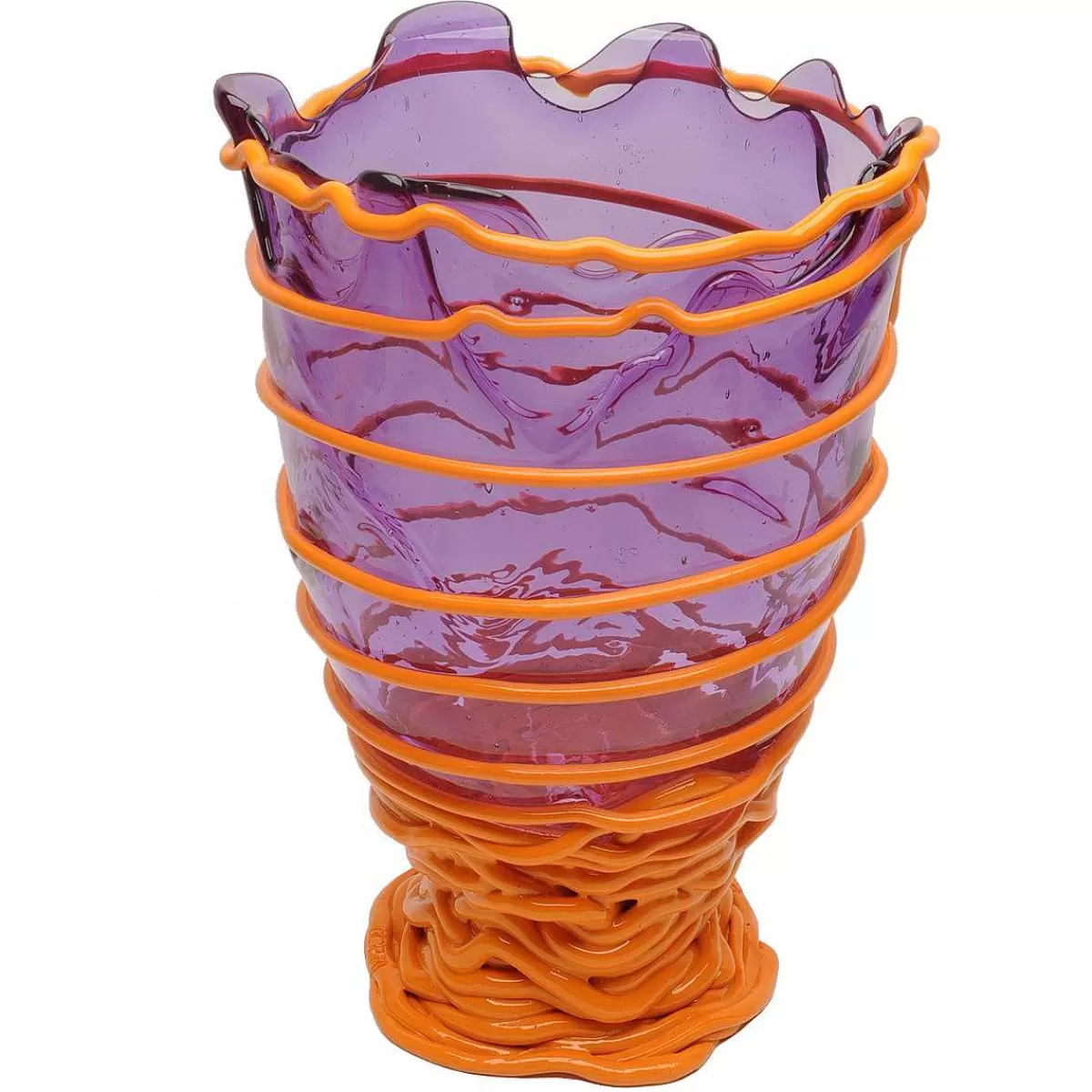 Corsi Design Pompitu Ii Vase - Clear Lilac And Matt Pumpkin Sale