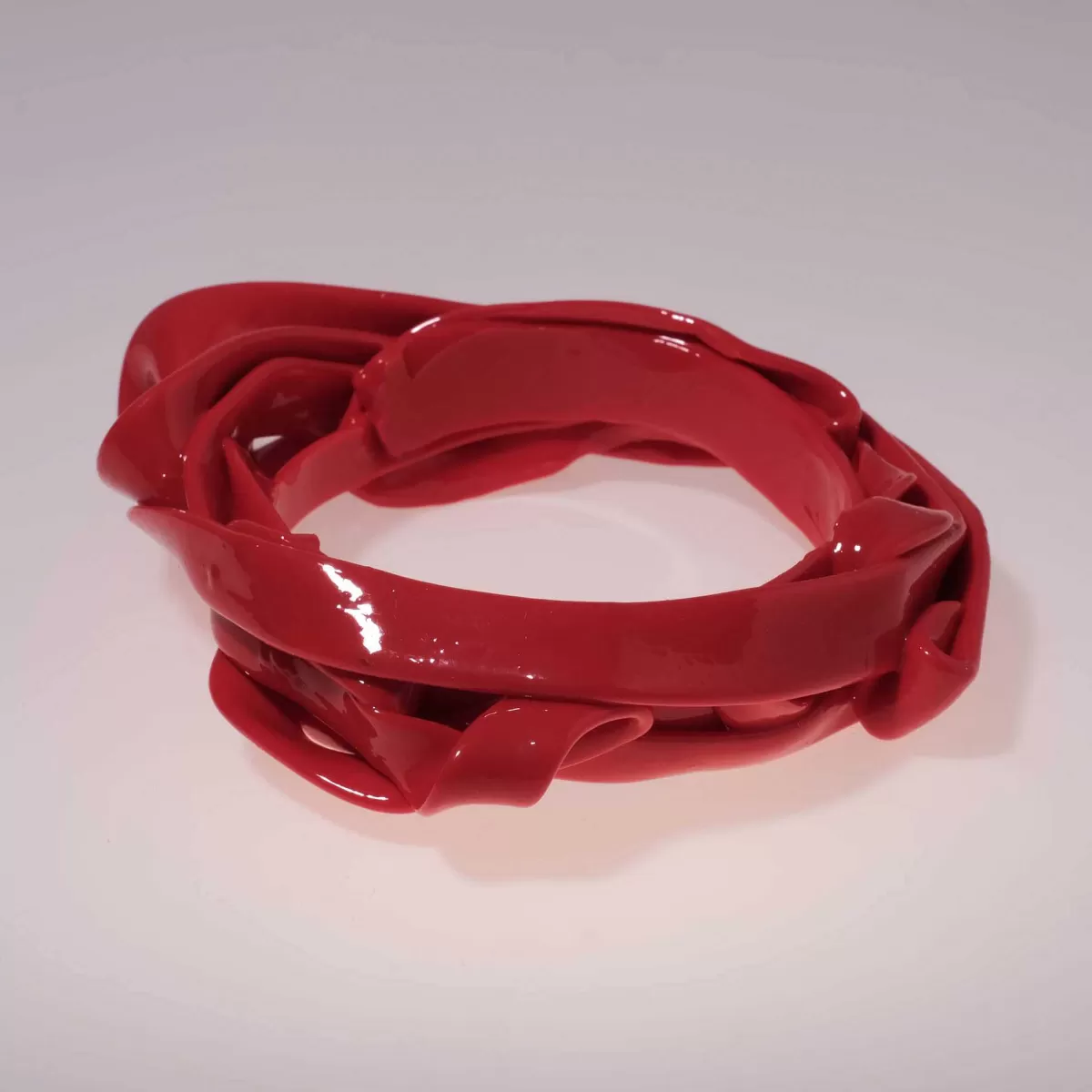 Corsi Design Ribbon Bracelet - Matt Red 3 Cheap