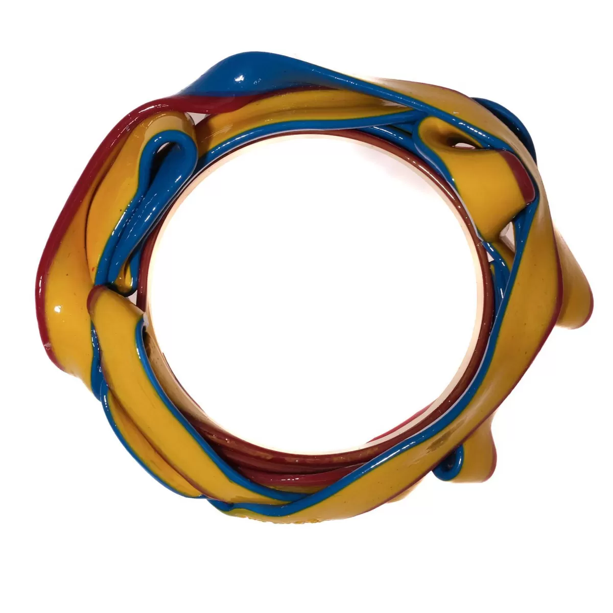 Corsi Design Ribbon Bracelet - Matt Red, Matt Yellow And Matt Blue Sale