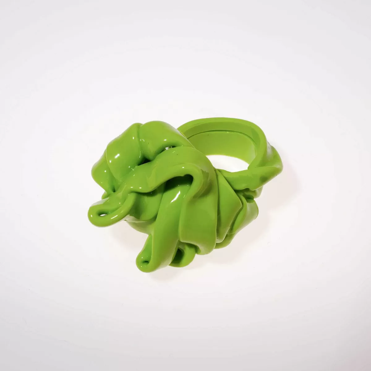 Corsi Design Ribbon Ring - Matt Lime 2 Discount