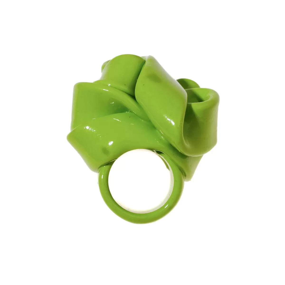 Corsi Design Ribbon Ring - Matt Lime 7 Discount