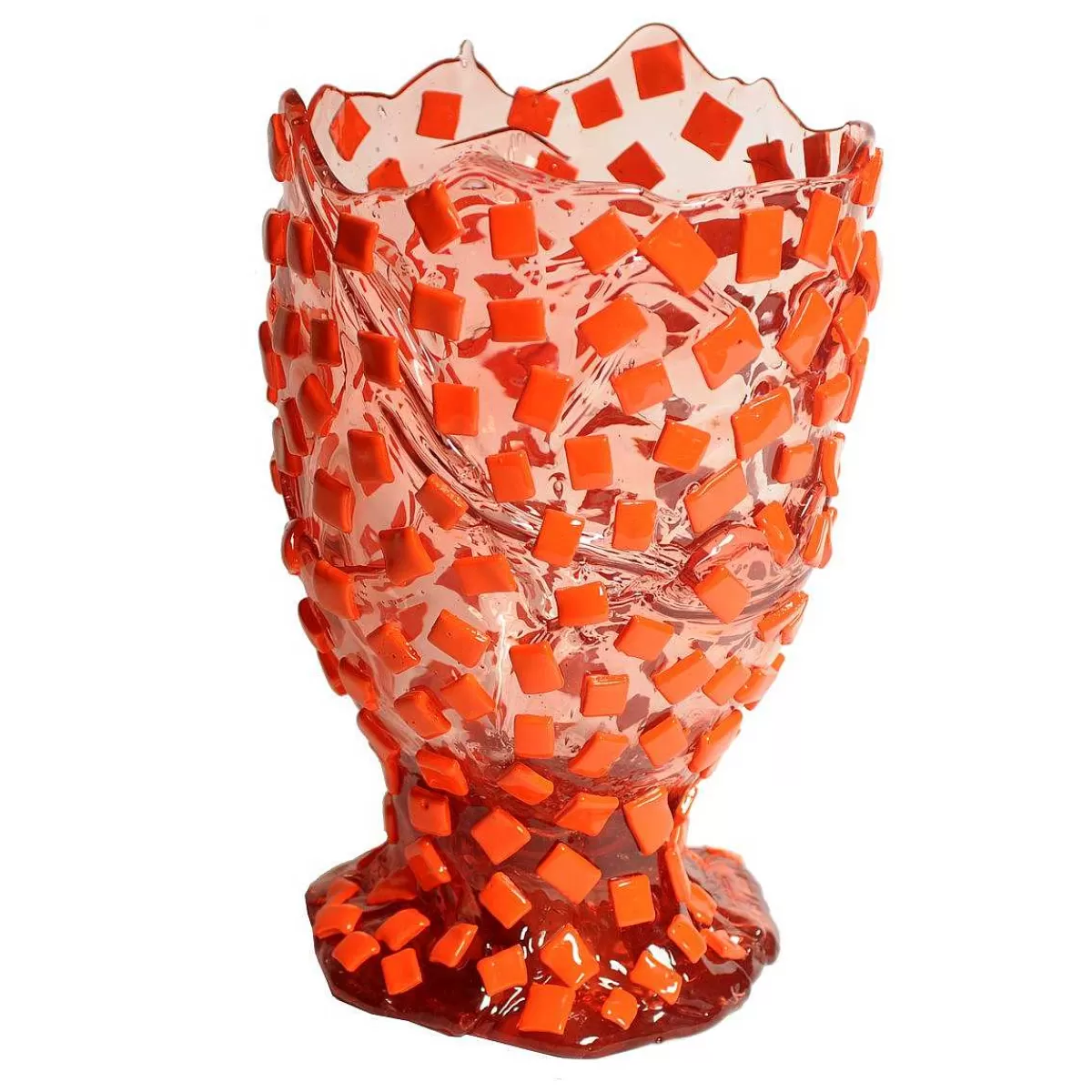 Corsi Design Rock Vase - Clear Antique Pink And Matt Orange Online