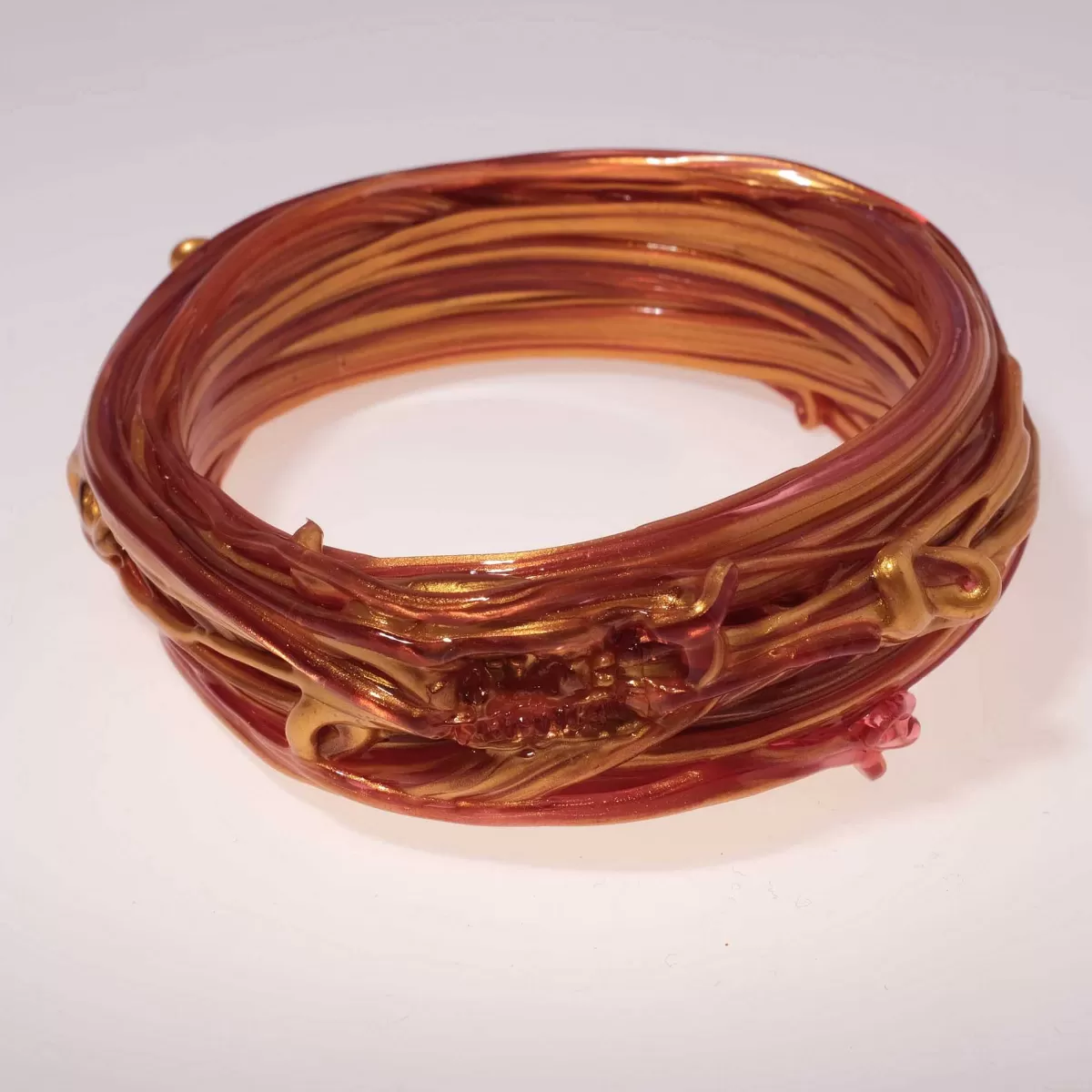 Corsi Design Spaghetti Bracelet - Gold And Clear Fuchsia Shop