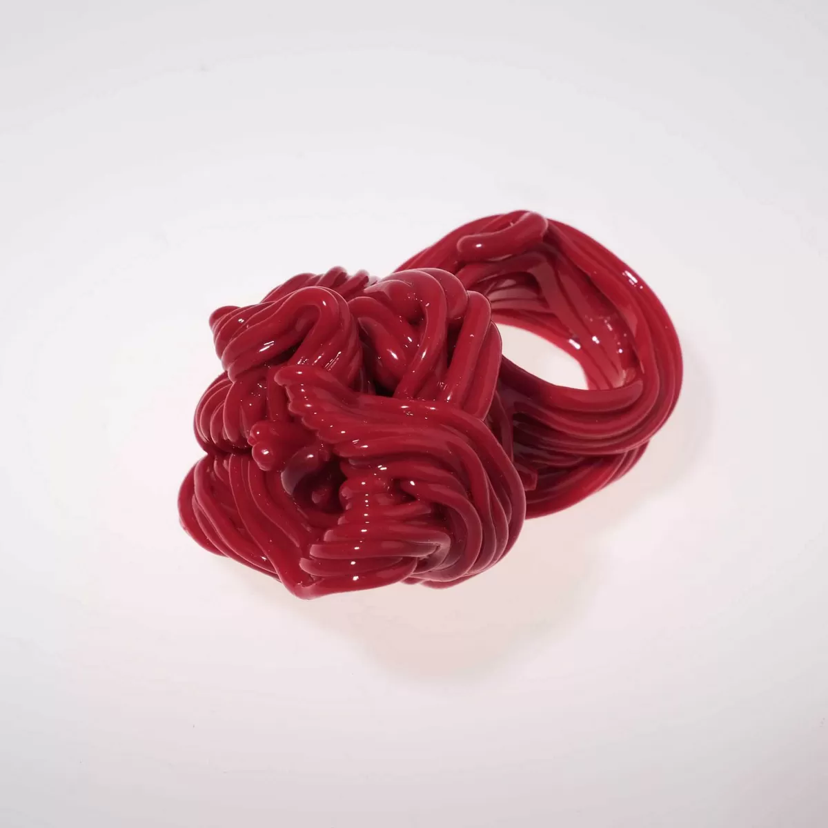 Corsi Design Spaghetti Ring - Matt Red 3 Clearance