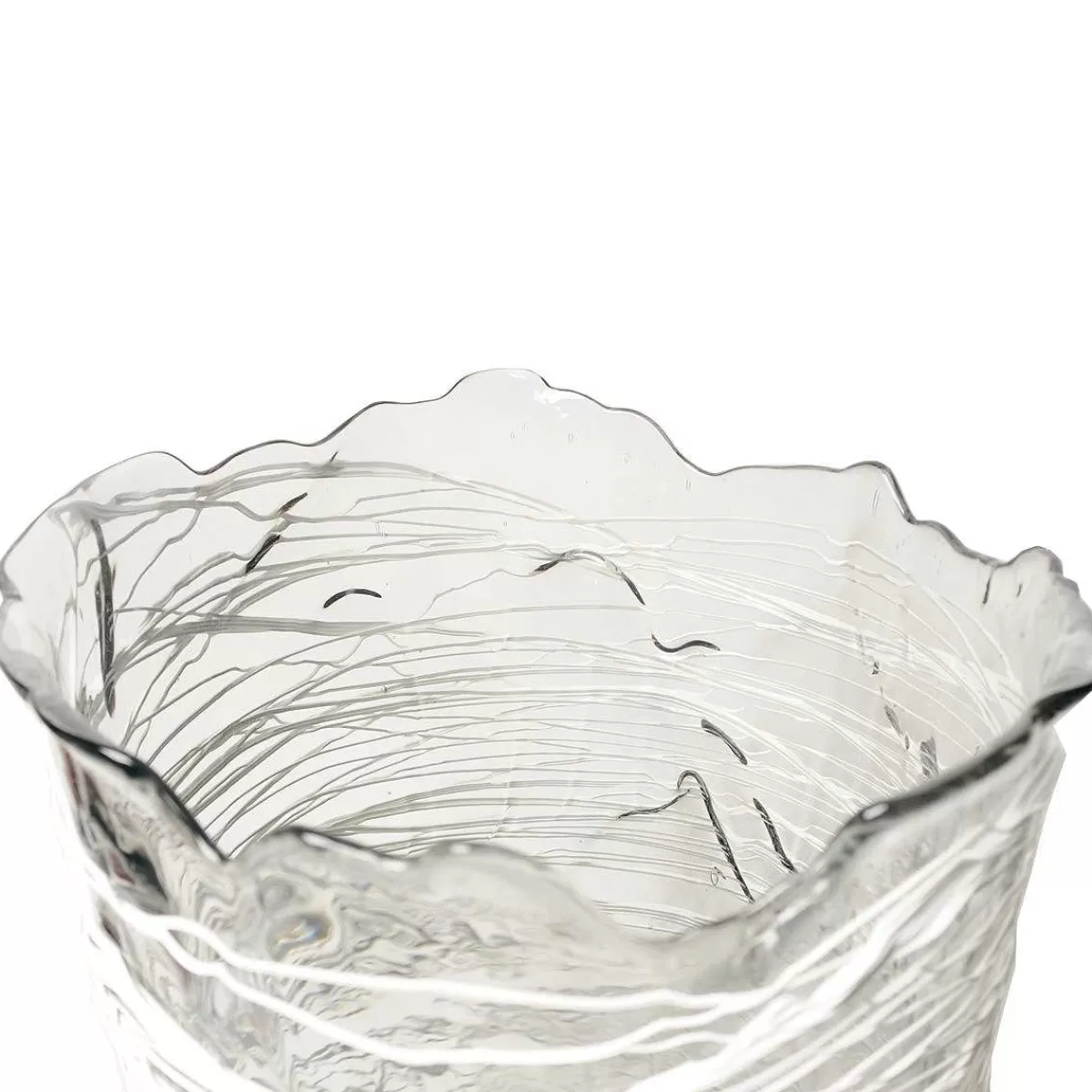 Corsi Design Spaghetti Vase - Clear And White Cheap