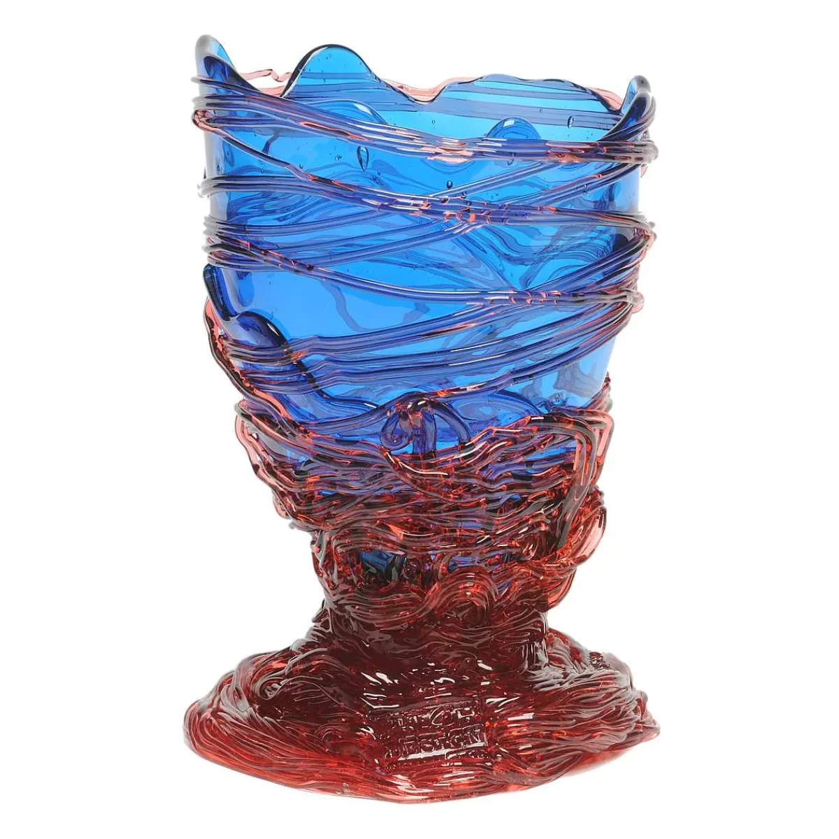 Corsi Design Spaghetti Vase - Clear Blue, Fuchsia Hot