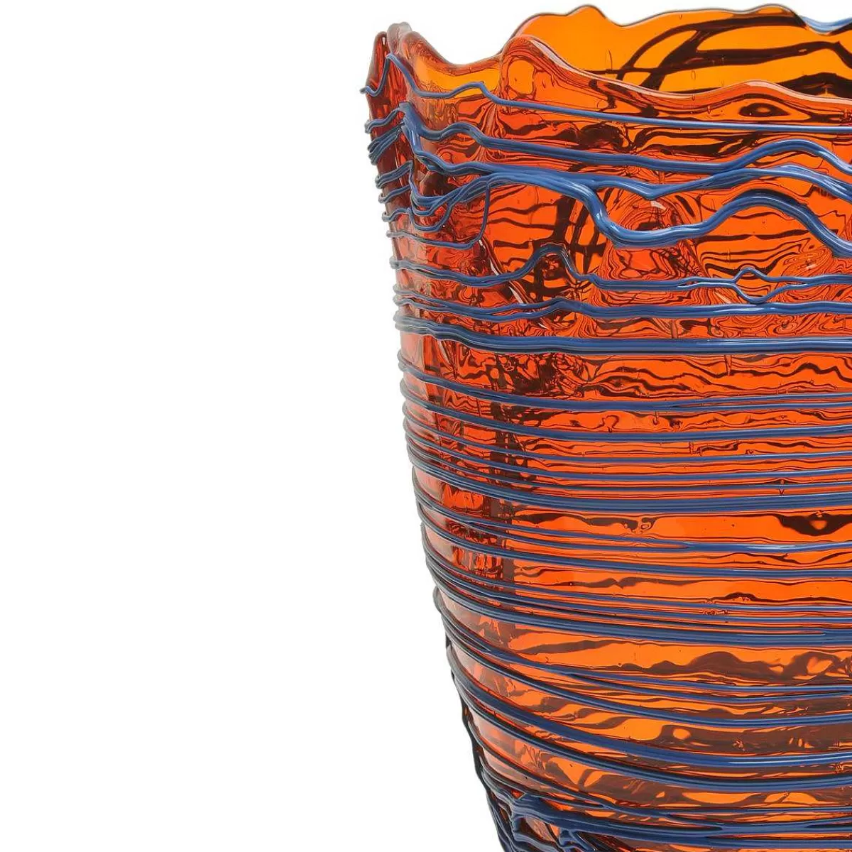 Corsi Design Spaghetti Vase - Clear Orange And Matt Dark Lavender Discount