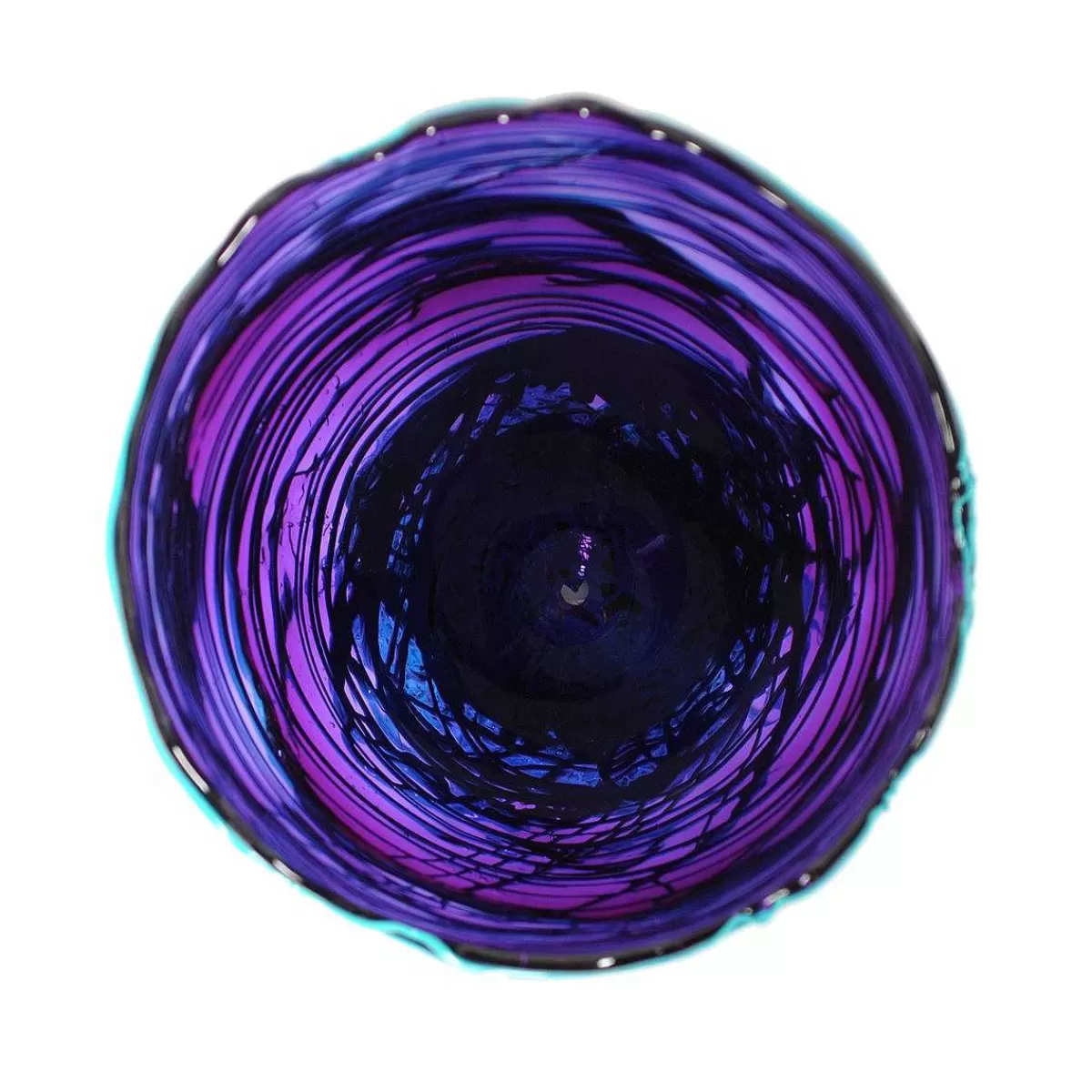 Corsi Design Spaghetti Vase - Clear Purple And Matt Turquoise Online