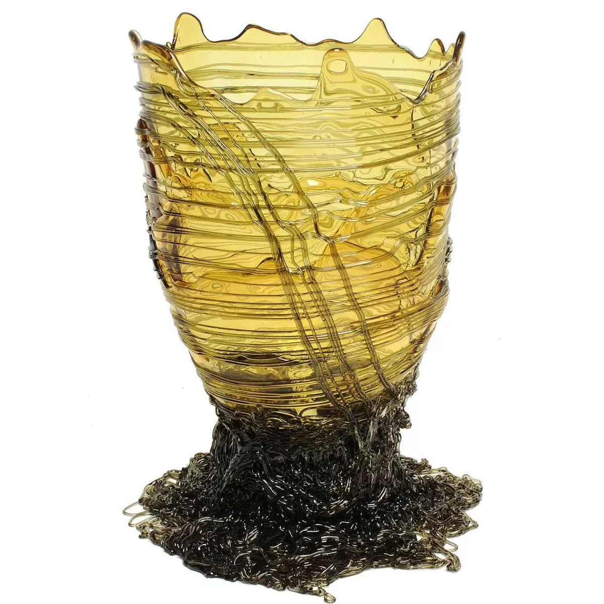 Corsi Design Spaghetti Vase - Clear Yellow And Clear Grey Flash Sale