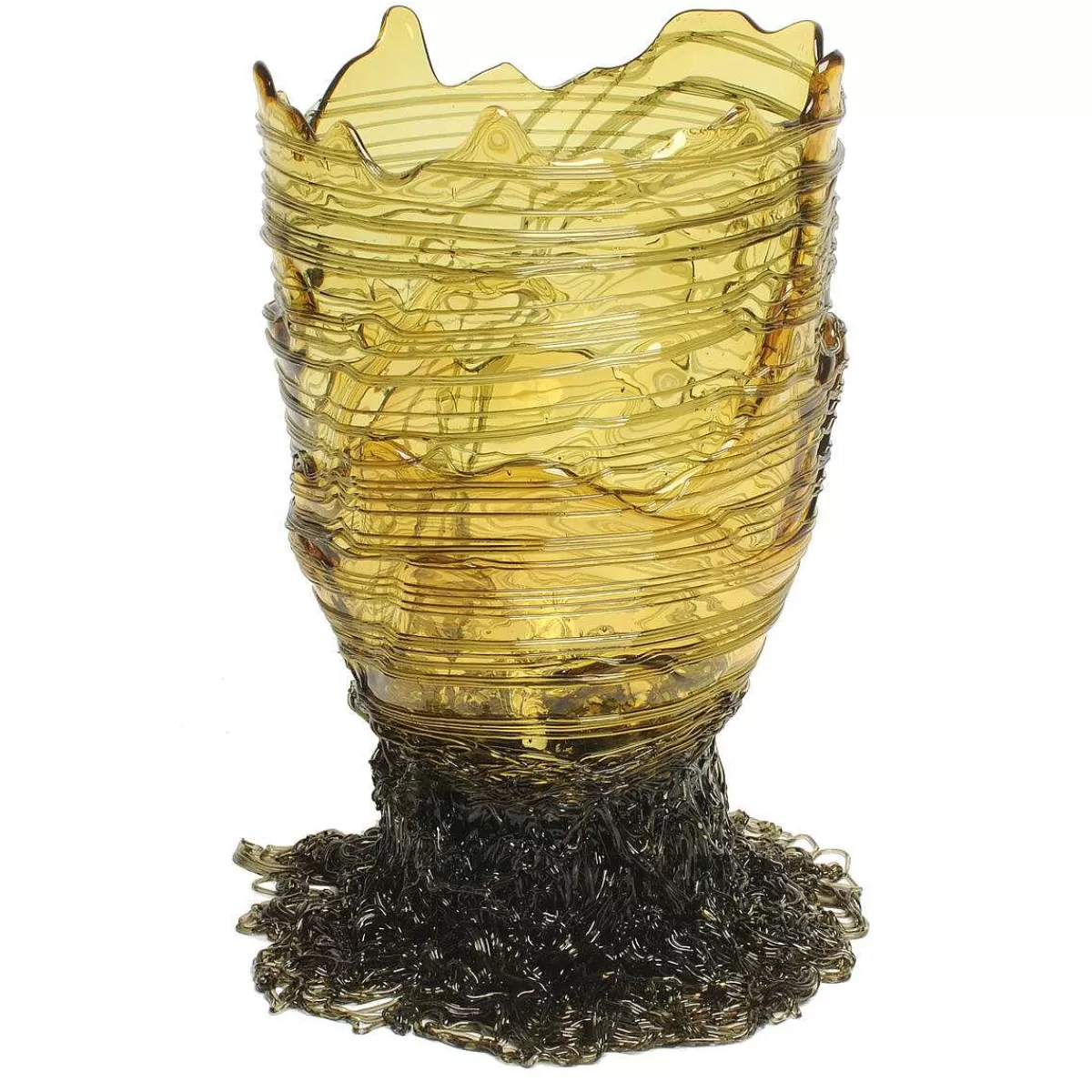 Corsi Design Spaghetti Vase - Clear Yellow And Clear Grey Flash Sale