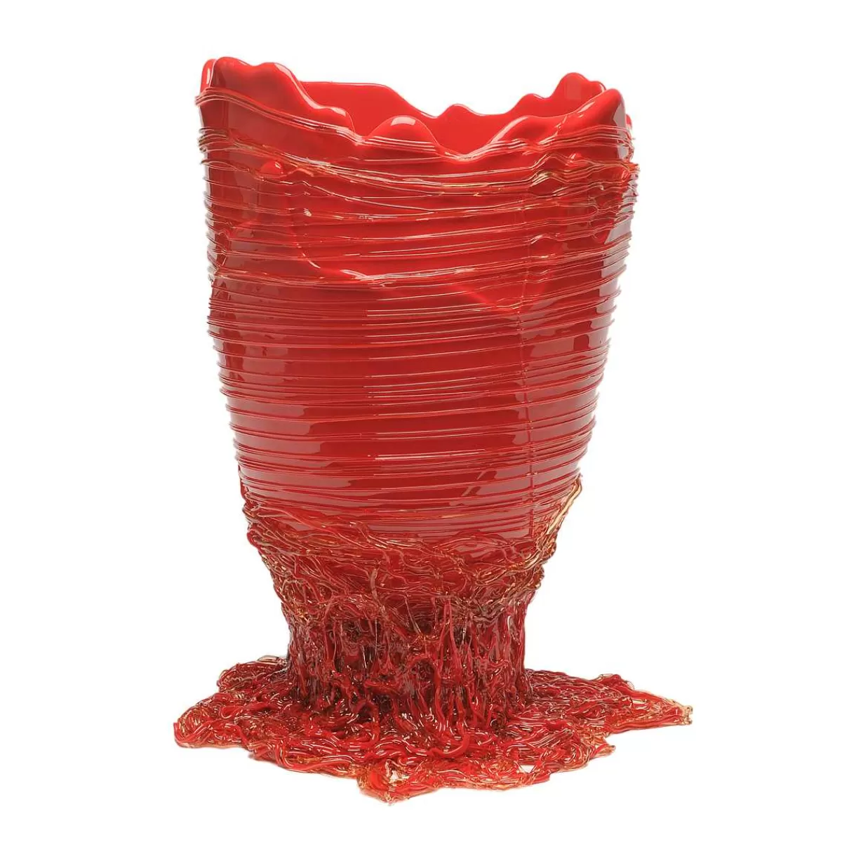 Corsi Design Spaghetti Vase - Matt Red, Clear Red Cheap