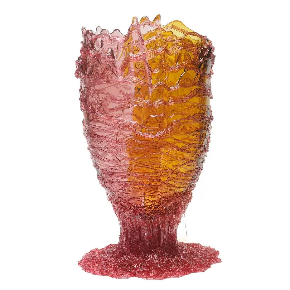 Corsi Design Spaghetti Vase Extra Colour - Clear Pink, Amber, Clear Fuchsia Clearance