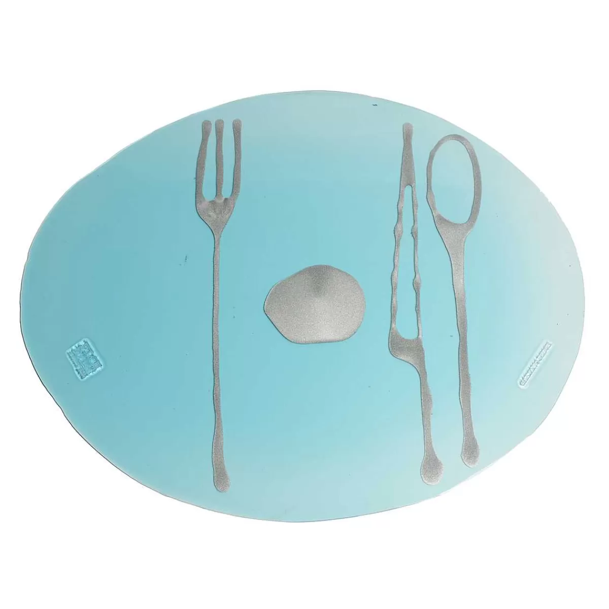 Corsi Design Table-Mates - Clear Aqua, Silver Store