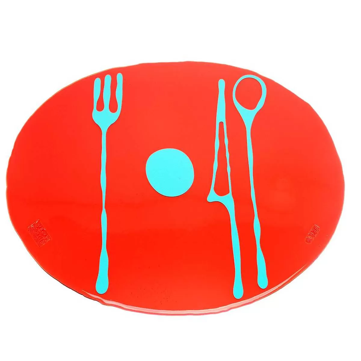 Corsi Design Table-Mates - Clear Red And Matt Turquoise Fashion