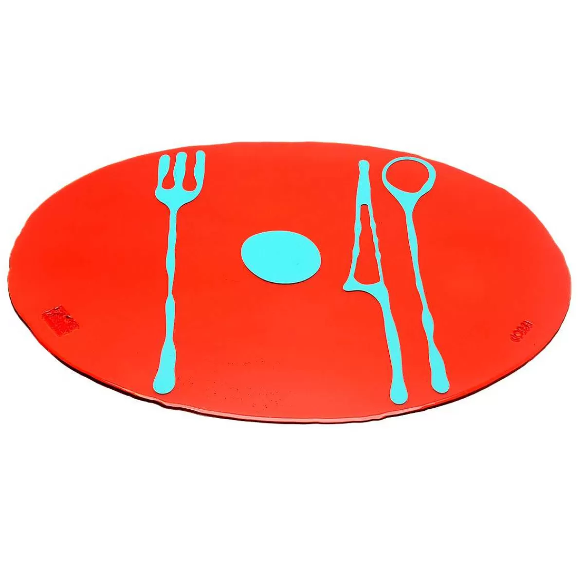 Corsi Design Table-Mates - Clear Red And Matt Turquoise Fashion