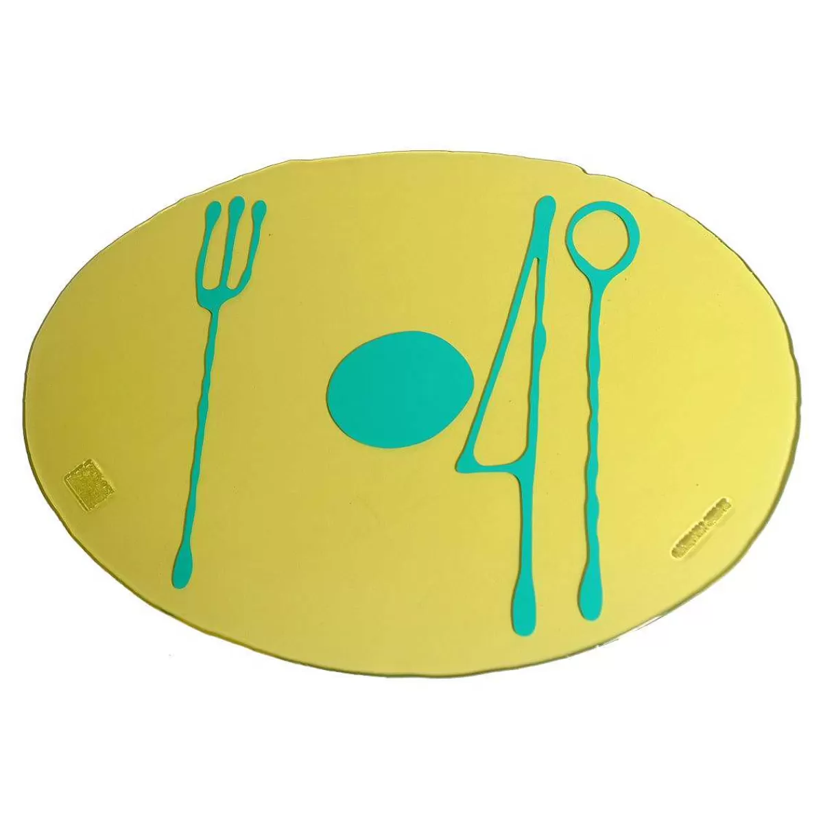 Corsi Design Table-Mates - Clear Yellow And Matt Turquoise Clearance