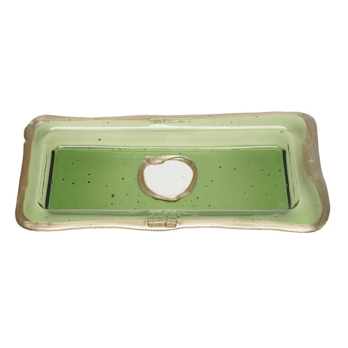 Corsi Design Try Tray Rectangular - Clear Green And Silver Best Sale