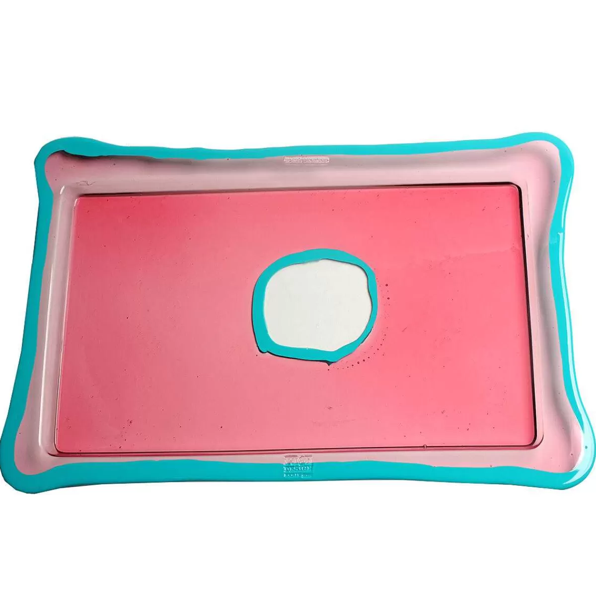 Corsi Design Try Tray Rectangular - Clear Pink, Matt Turquoise Clearance