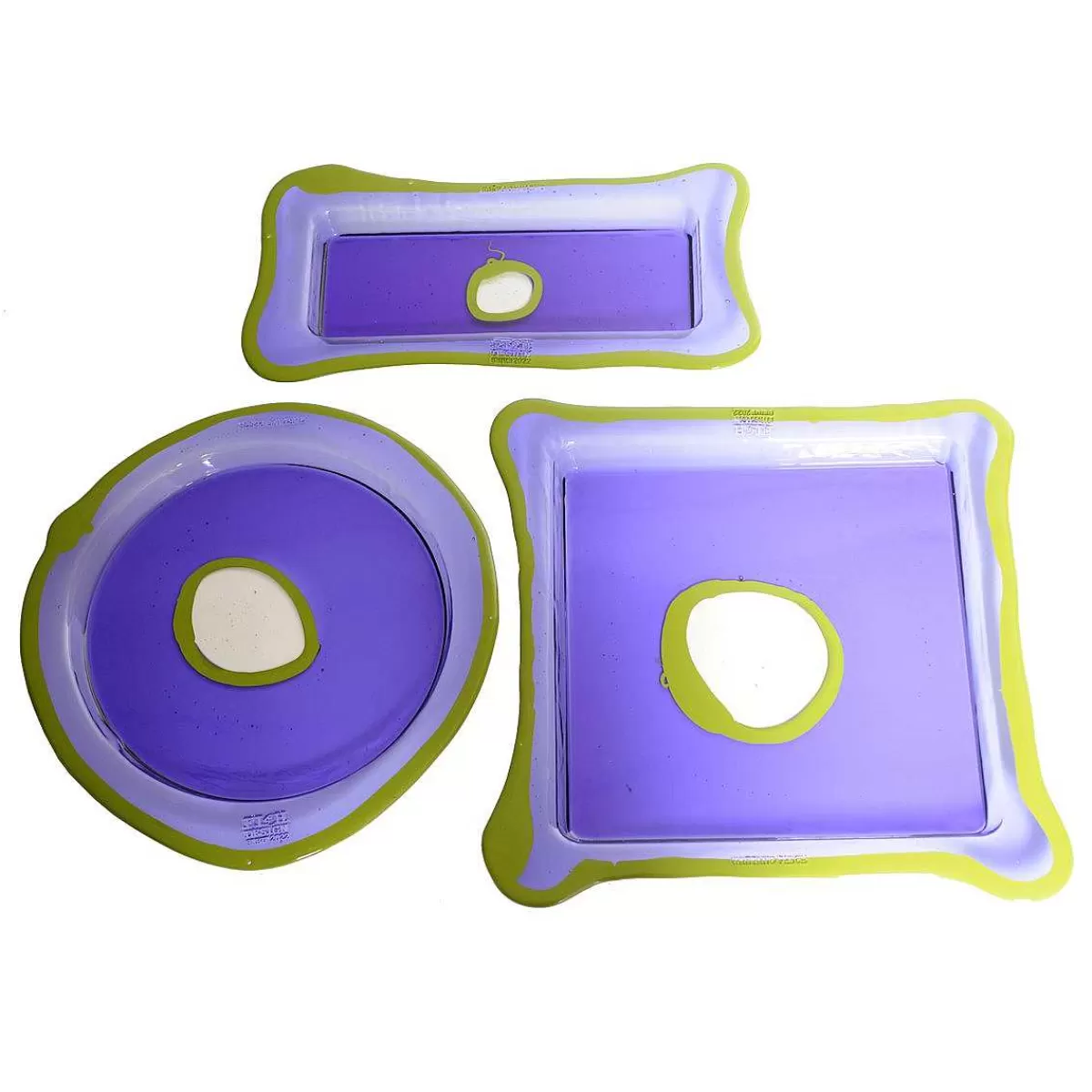 Corsi Design Try Tray Rectangular - Clear Purple And Matt Dust Green Clearance