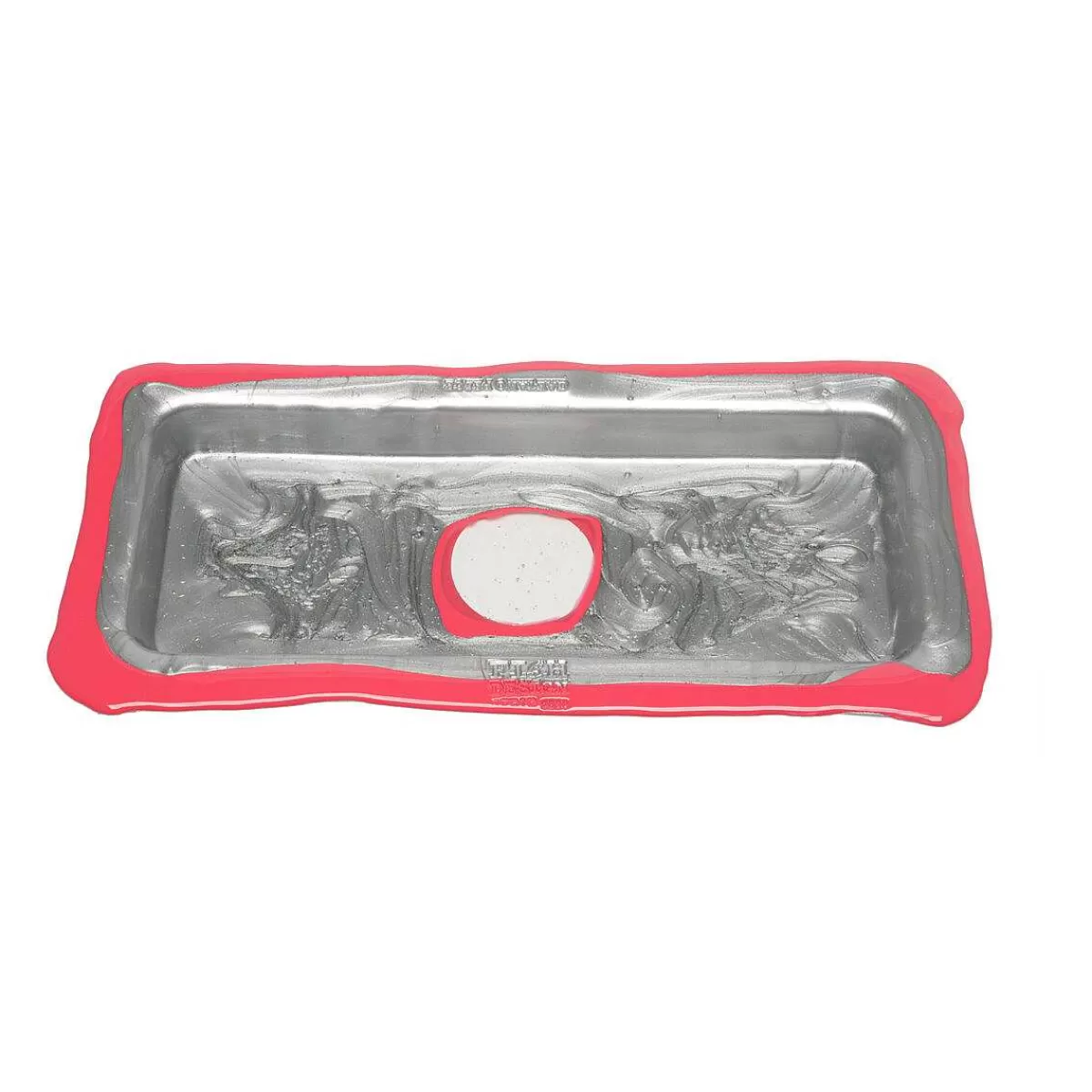 Corsi Design Try Tray Rectangular - Silver And Matt Fuchsia Fashion