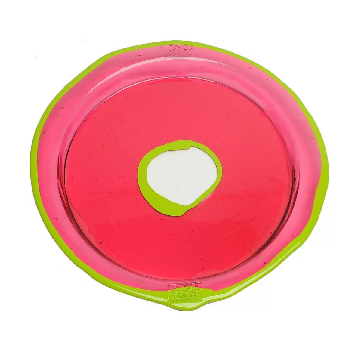 Corsi Design Try Tray Round - Clear Light Fuchsia And Lime Shop