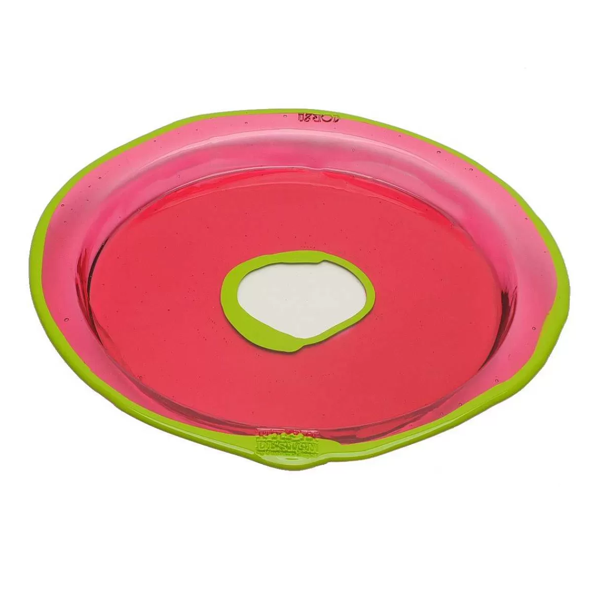 Corsi Design Try Tray Round - Clear Light Fuchsia And Lime Shop