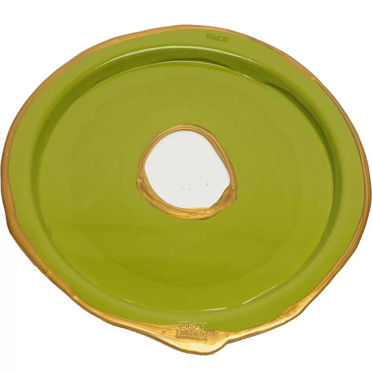 Corsi Design Try Tray Round - Matt Dust Green And Gold Shop