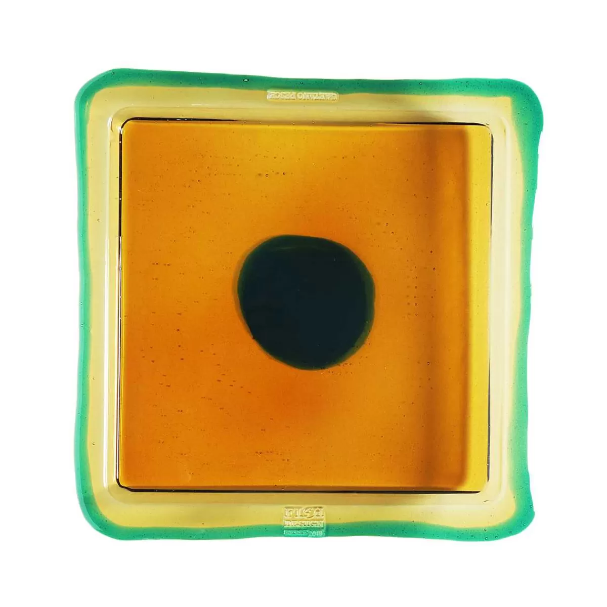 Corsi Design Try Tray Square - Amber, Clear Emerald Green Hot