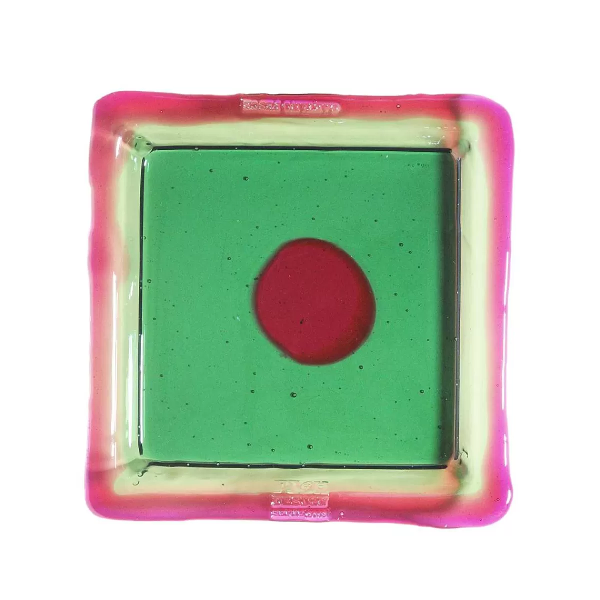 Corsi Design Try Tray Square - Clear Bottle Green And Clear Fuchsia Online