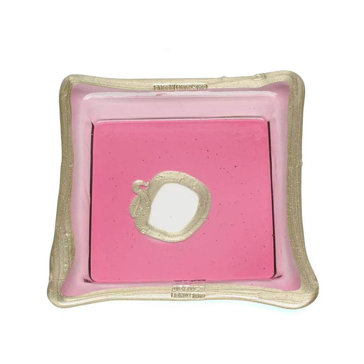 Corsi Design Try Tray Square - Clear Fuchsia Pink, Bronze Hot