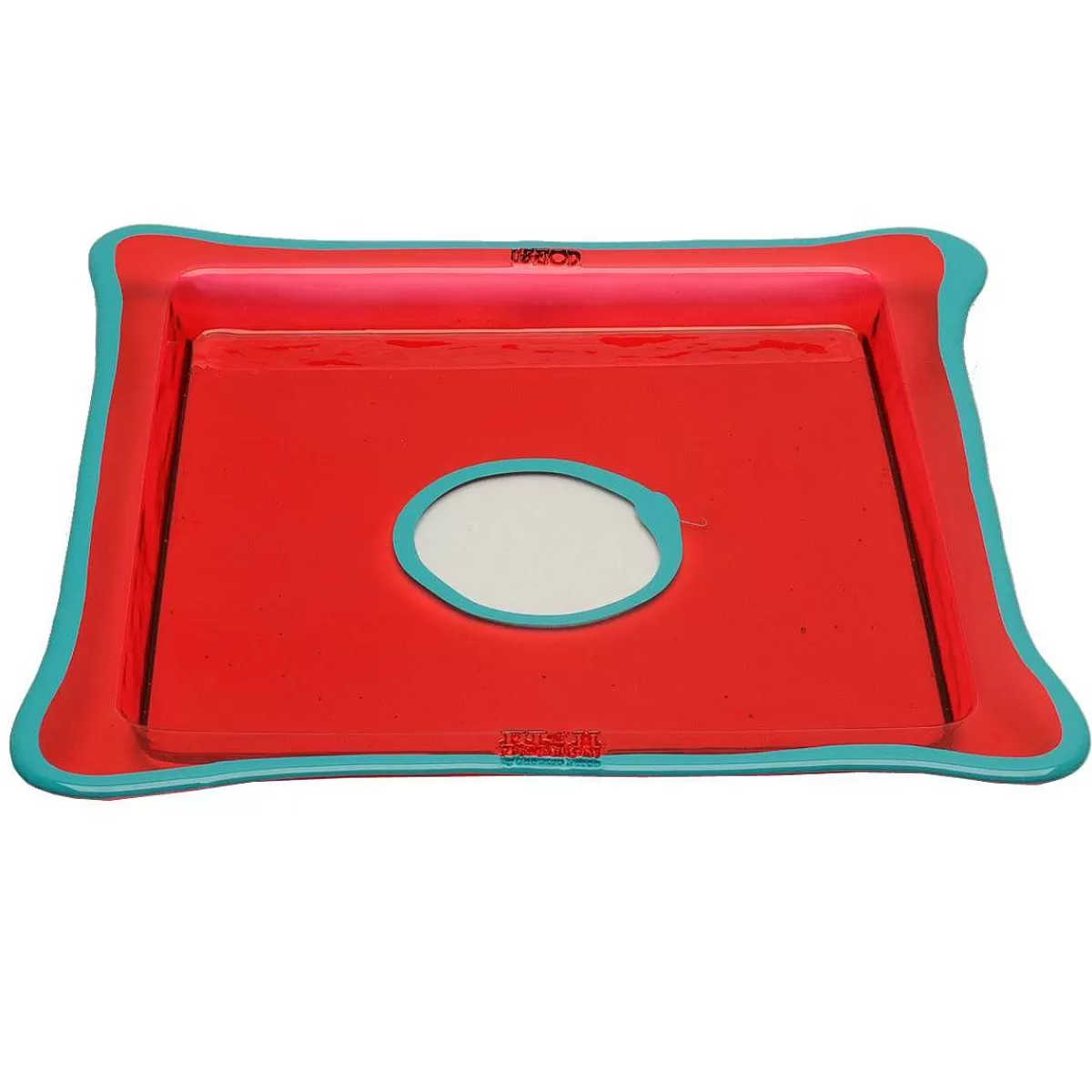 Corsi Design Try Tray Square - Clear Red And Matt Turquoise Cheap