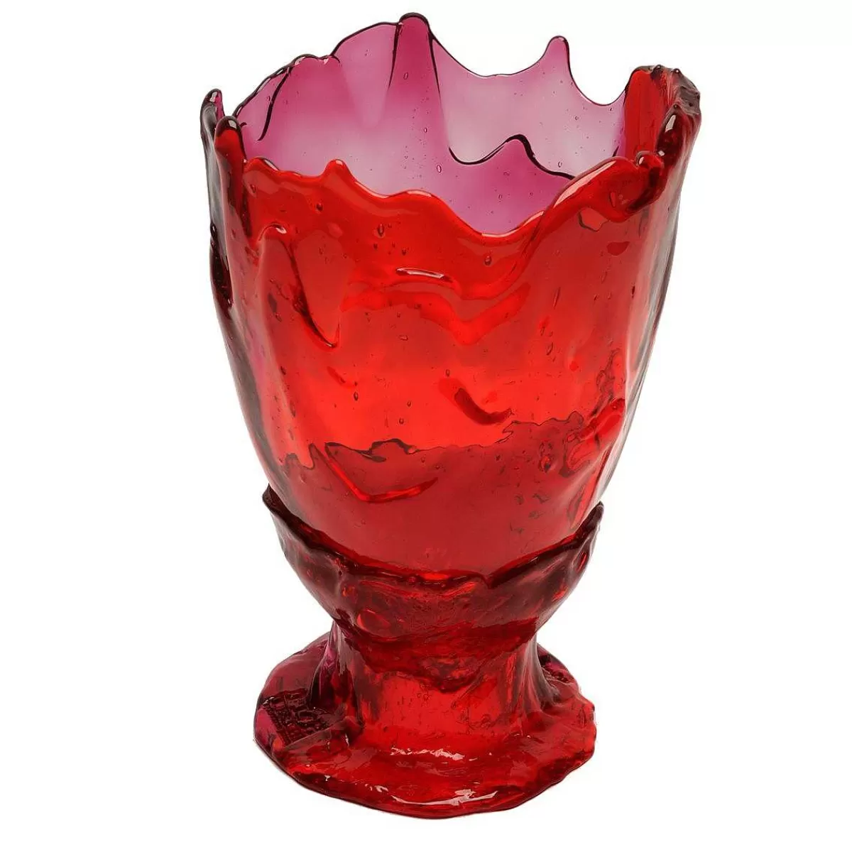 Corsi Design Twins C Vase - Clear Red And Clear Fuchsia New