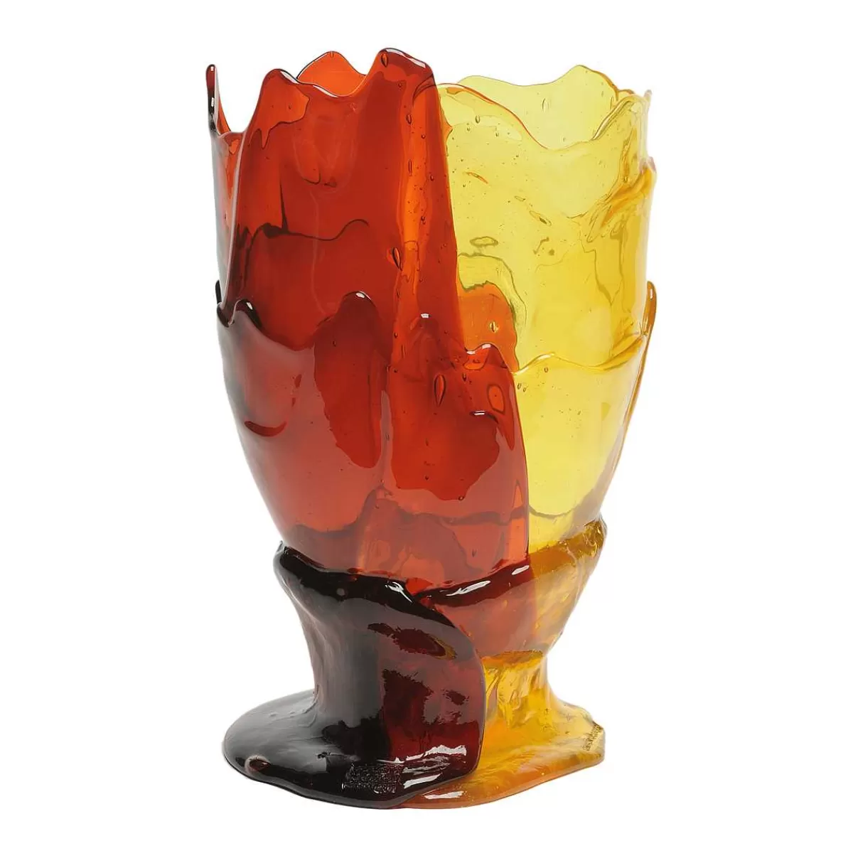 Corsi Design Twins C Vase - Clear Yellow, Dark Ruby Store